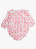 Baby Girls Pink Fairytale Pumpkins Knit Long Sleeve Flutter Bubble Romper