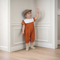 Orange Boy Romper: 24 months