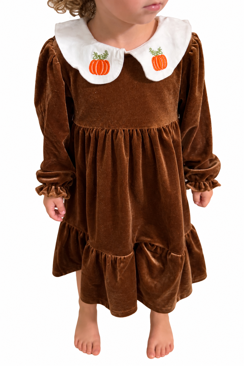 Pumpkin Embroidery Dress