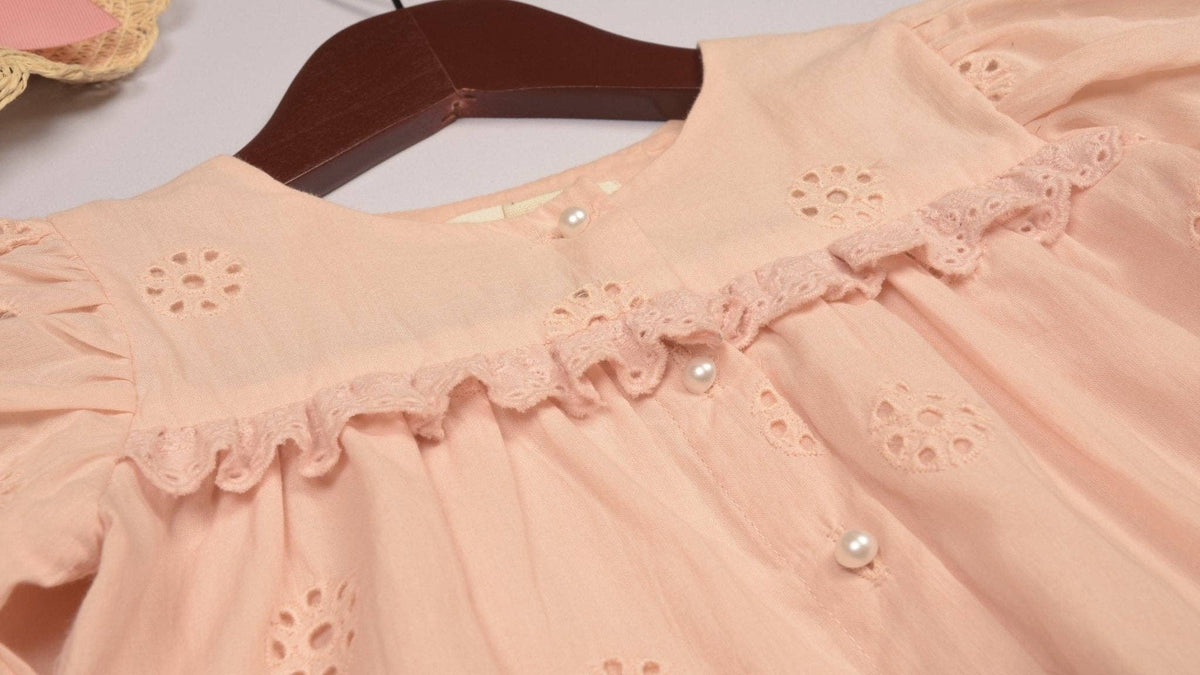 Embroidered Schiffli Dress: