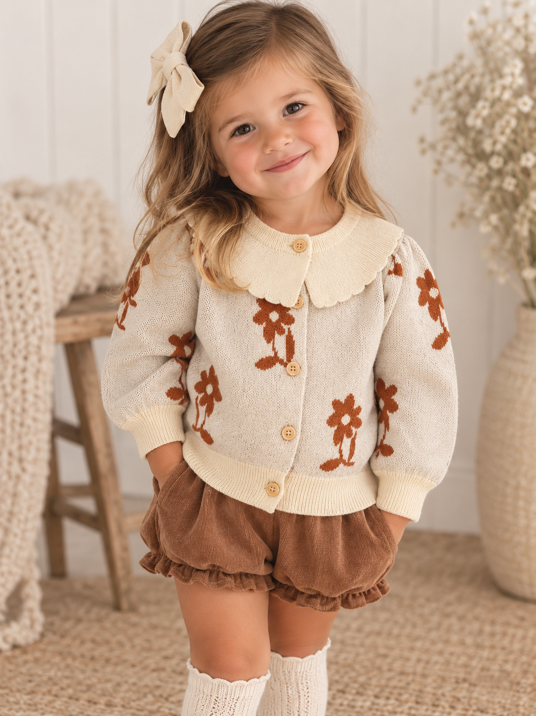 Rustic Bloom Cardigan 🤎🌼
