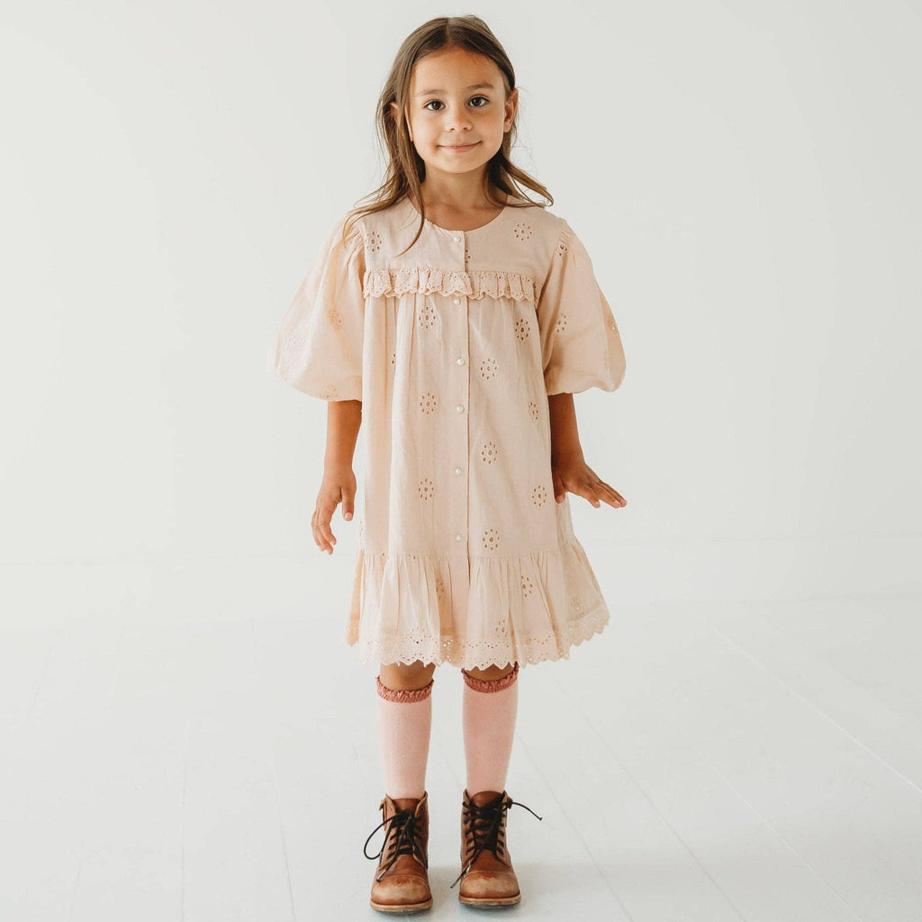 Embroidered Schiffli Dress: