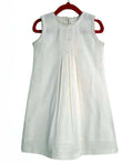 Ivory Lace Detail Gathered Dress.