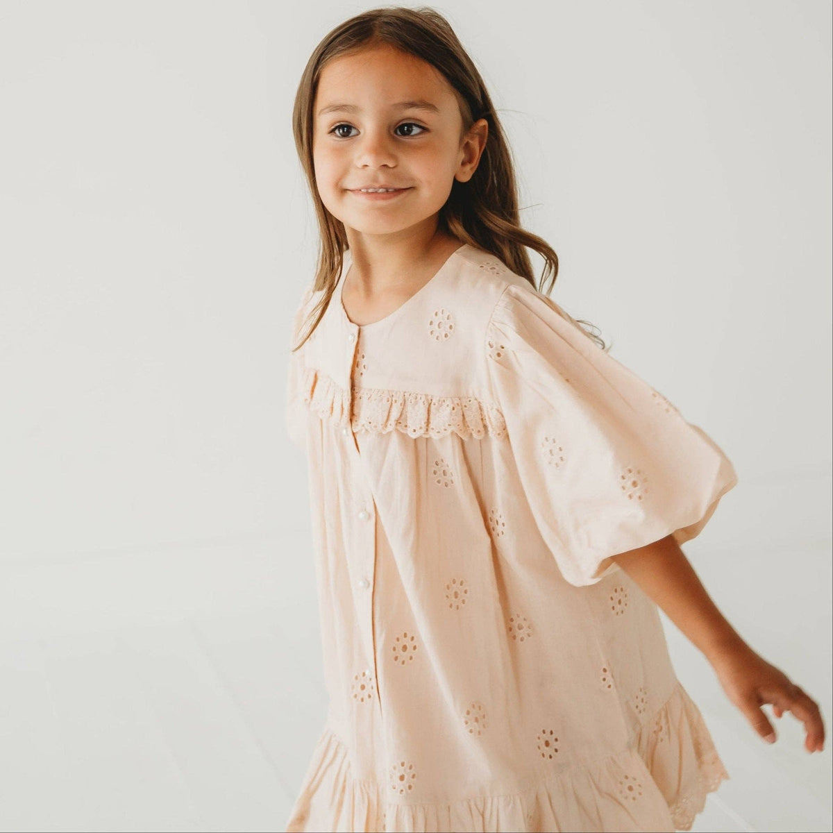 Embroidered Schiffli Dress: