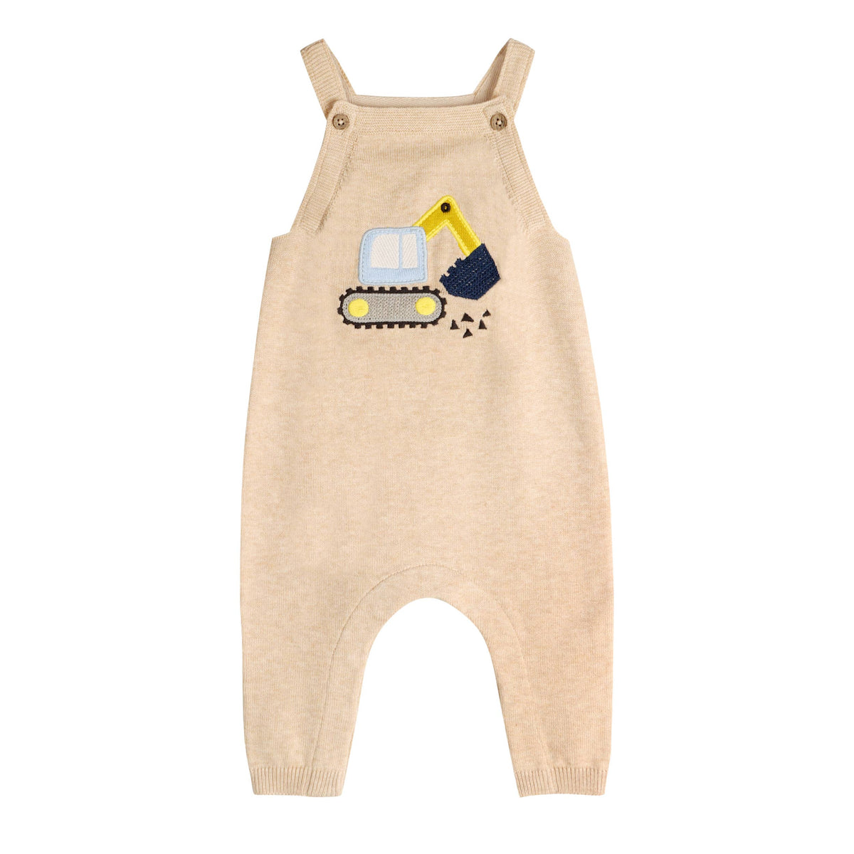 Excavator Truck Embroidered Baby Overall Set 6/12 month