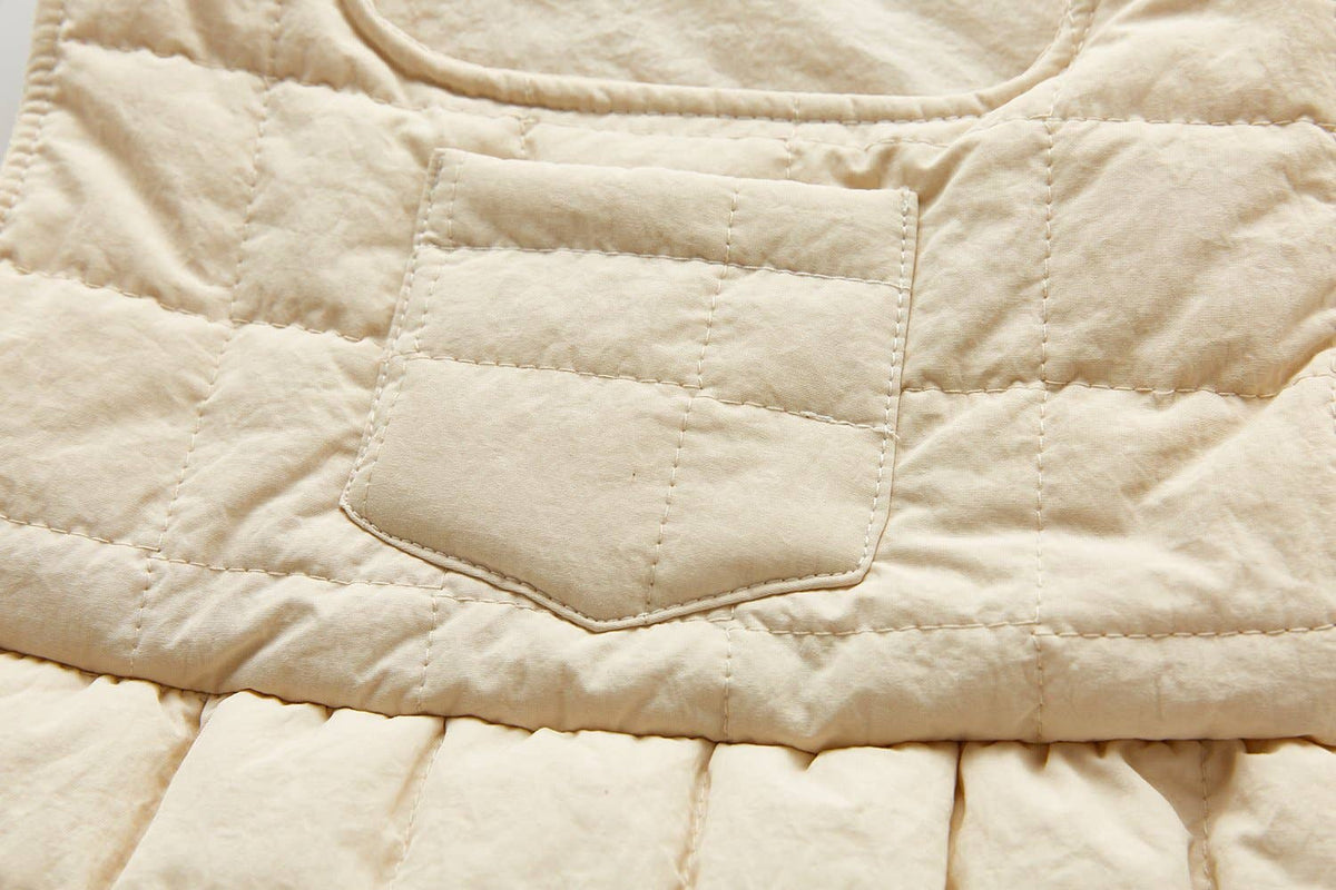 Girls Knit Top and Quilted Tank Romper 2 Piece Set.