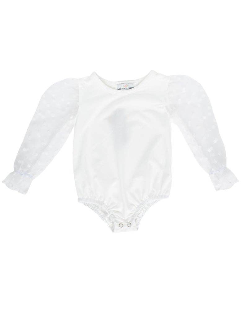 Destinee Sheer Dot Sleeve Top