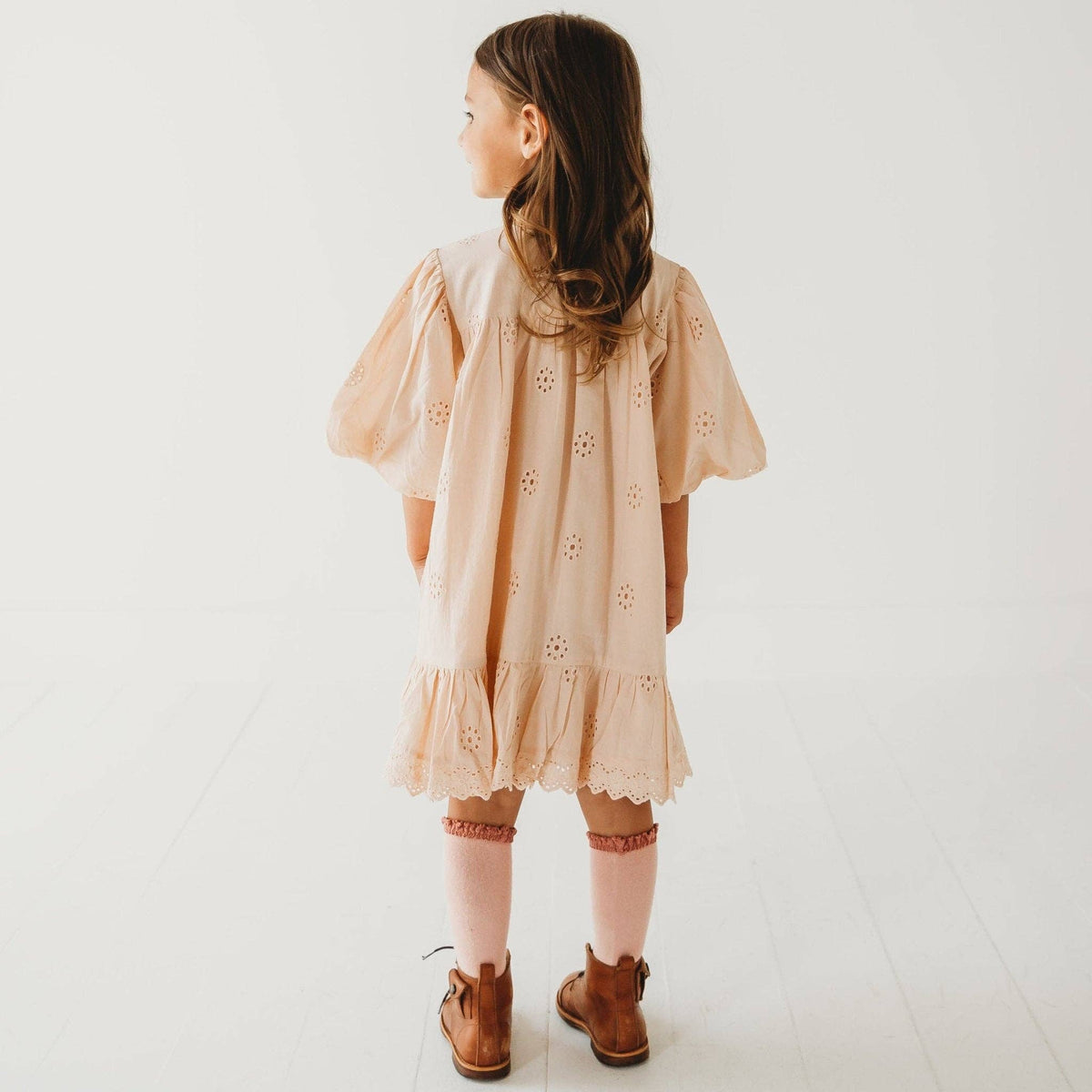 Embroidered Schiffli Dress: