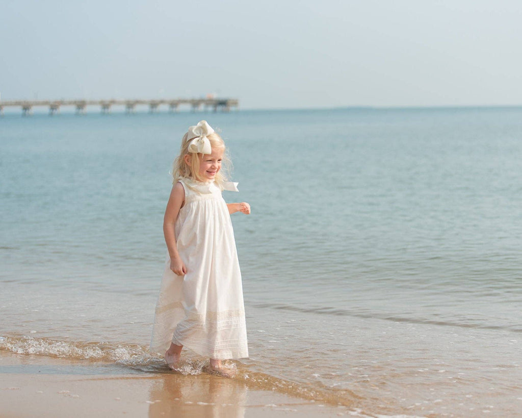 Cambridge White Sleeveless Heirloom Dress