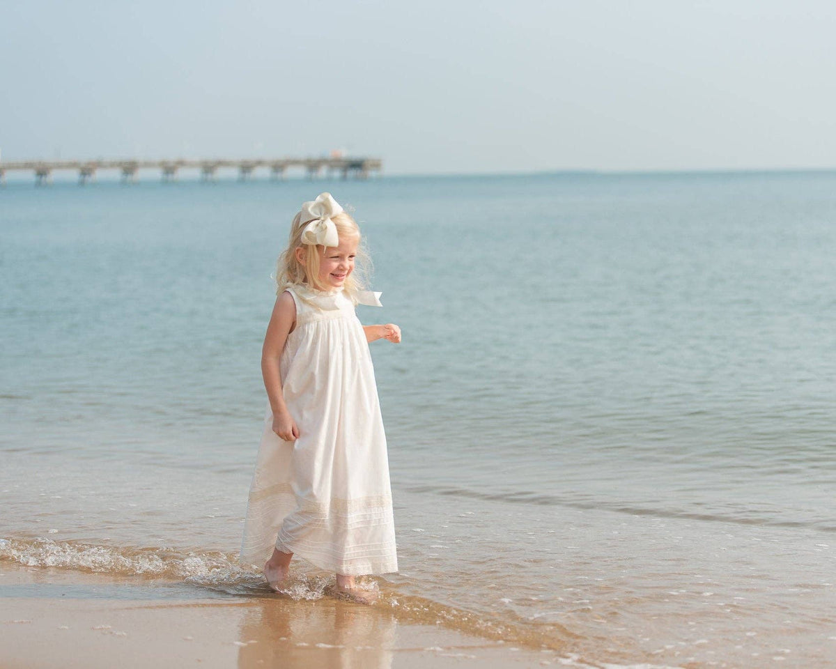 Cambridge White Sleeveless Heirloom Dress