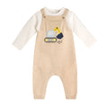 Excavator Truck Embroidered Baby Overall Set 6/12 month
